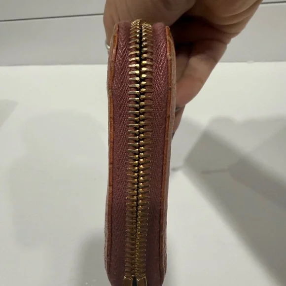 Miu Miu Salmon color Crocodile Embossed Wallet - Picture 7 of 11